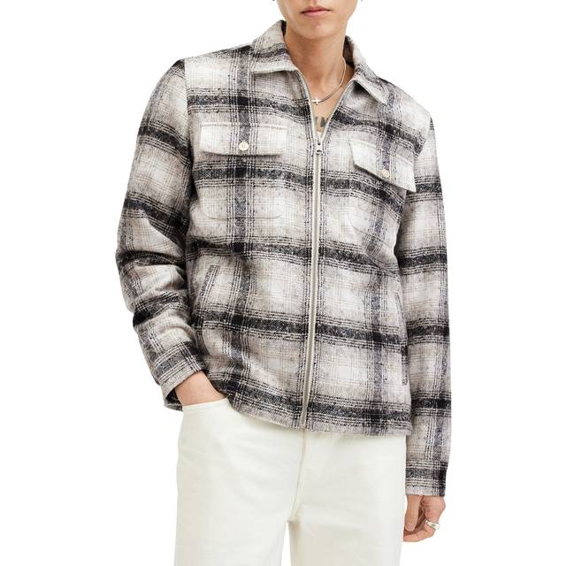 AllSaints Banshee Shacket, Off White/Black