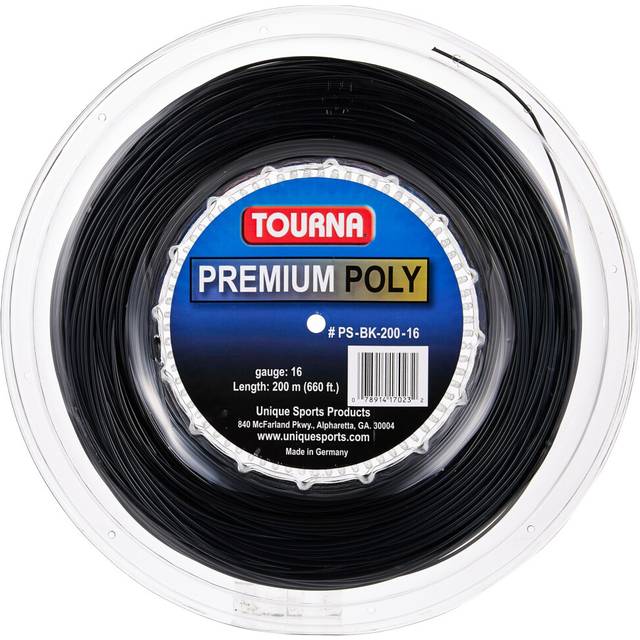 Tourna Premium Poly Durable Tennis String  Black