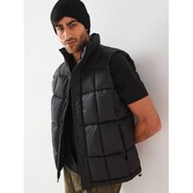 Lyle & Scott, Jacka, Herr, S, Polyester, Jackor Quilted Pannelled Gilet - black (S)