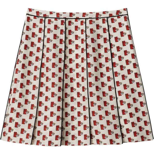 Burberry - Postbox pleated skirt - women - Silk - 4 - White
