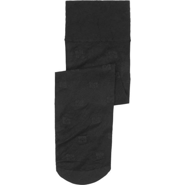 GANNI - logo-embroidered semi-sheer socks - women - Elastane/Recycled Polyamide - XS/S - Black
