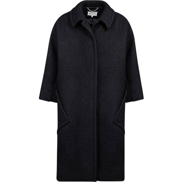 Maison Margiela - bouclé oversized coat - women - Mohair - 36 - Black