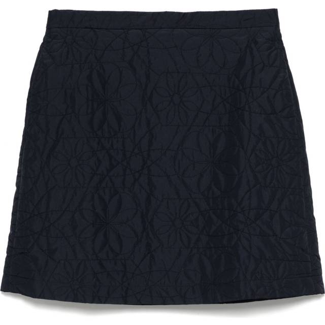 Maison Kitsuné - quilted mini skirt - women - Polyester/Polyester/Polyester - 40 - Blue