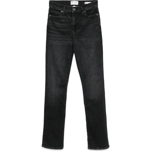 FRAME - Le High Straight Long jeans - women - Polyester/Elastane/Cotton - 27 - Black