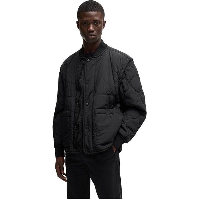 Water-repellent jacket in crinkle-textured fabric
