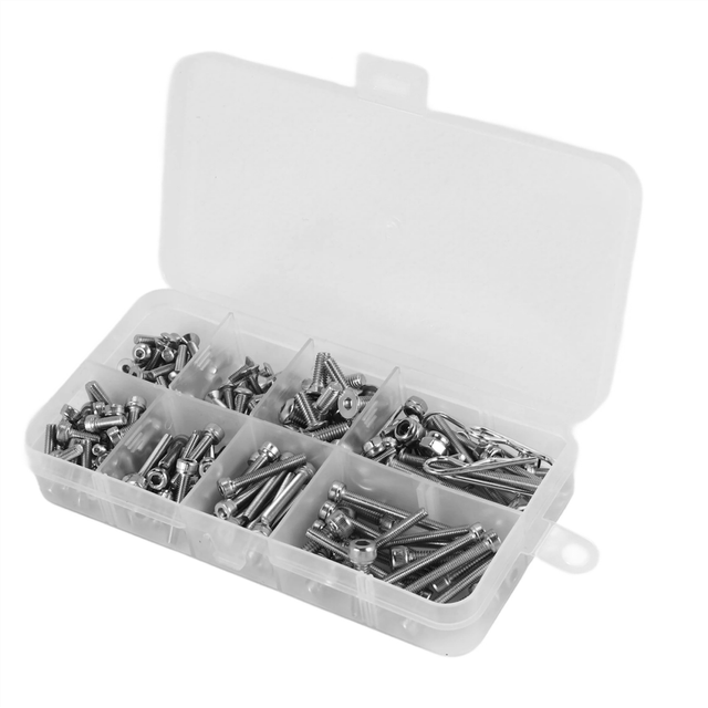 205Pcs Stainless Steel Rc Countersunk Screw Kit
