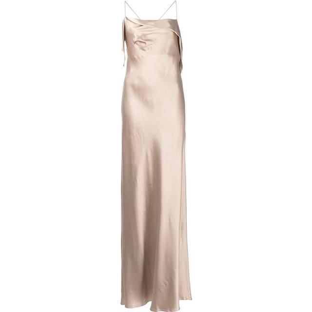 Michelle Mason - silk cowl neck gown - women - Silk - 8 - Neutrals