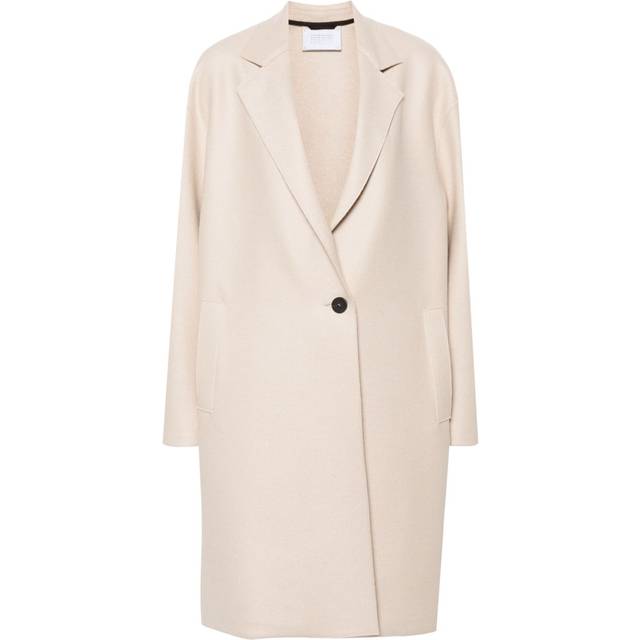 Harris Wharf London - virgin wool coat - women - Polyester/Virgin Wool - 42 - Neutrals