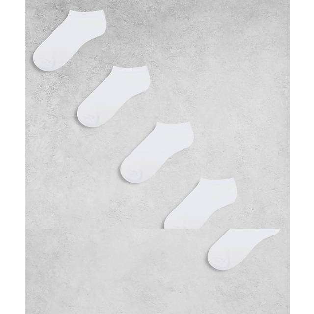 New Look Men's Mens Pack Of 5 White Trainer Liner Socks