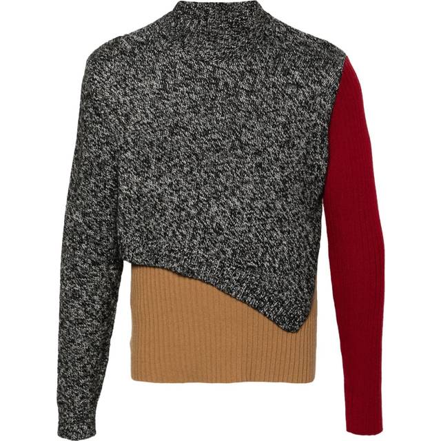 Moschino - layered-design jumper - men - Polyamide/Viscose/Cashmere/Wool/Virgin Wool/Alpaca Wool - 52 - Black
