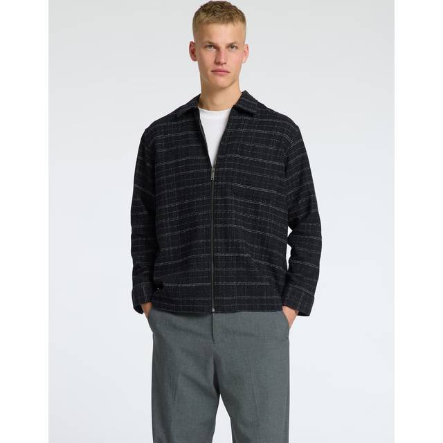 SELECTED HOMME Cotton Regular Fit Check Shirt, Black