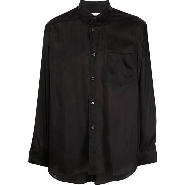 Comme Des Garçons Shirt - button-down fitted shirt - men - Cupro - XL - Black
