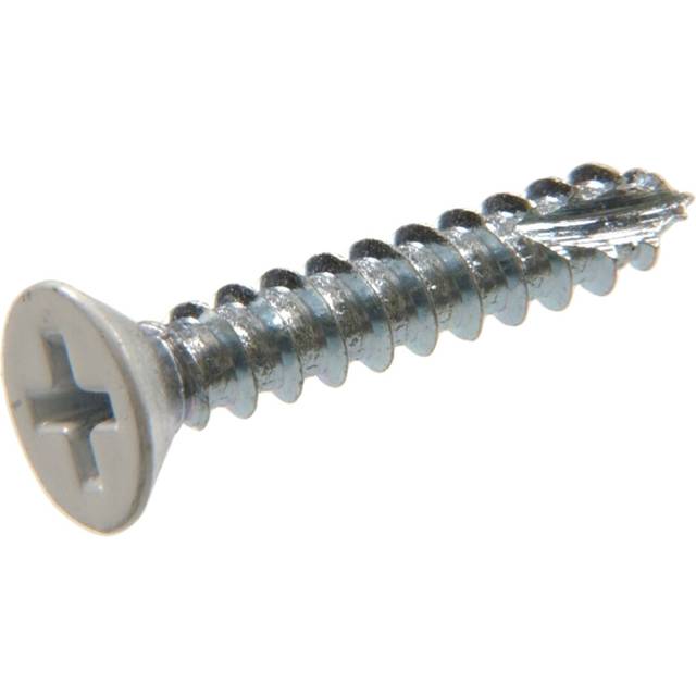 The Hillman Group 45419 9-Inch x 2-Inch Flat Phillips Wood Screw  White  15-Pack