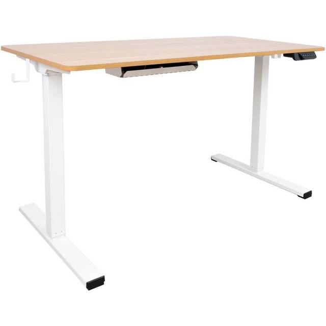 Skrivbord ERGO med 1 motor 120x60xH73-121cm, vit/ek