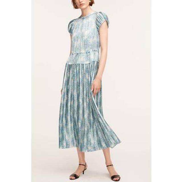 Rebecca Taylor Astera Fleur Pleated Midi Dress