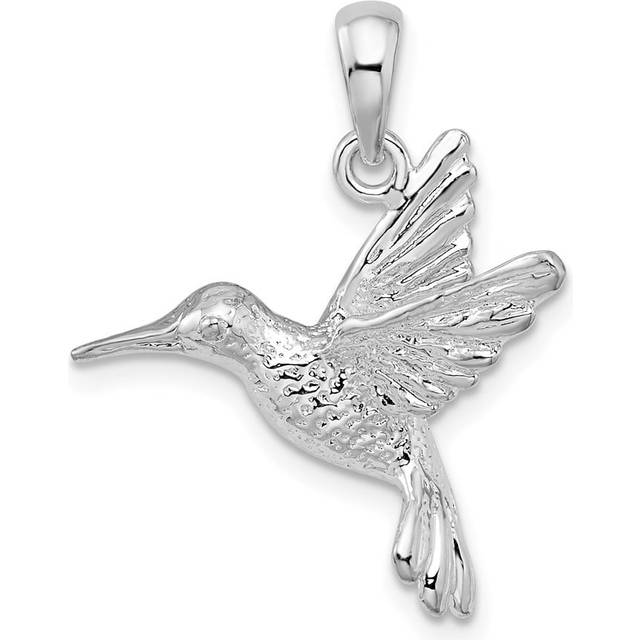 Sterling Silver Polished Hummingbird Pendant