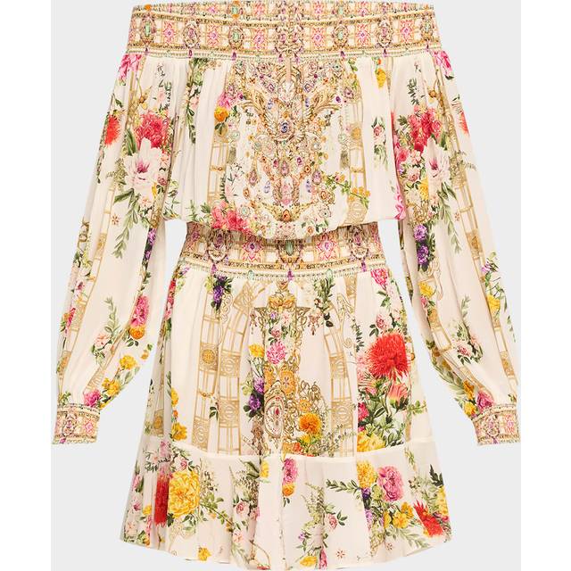 Egyptian Rose Off-Shoulder Mini Dress - EGYPTIAN ROSE - X-Small