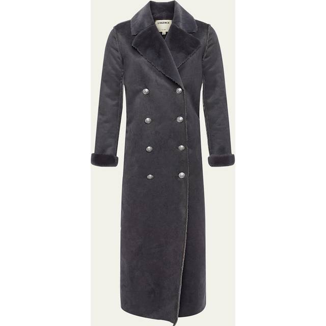 L'AGENCE Citron Maxi Coat In Dark Grey - 8
