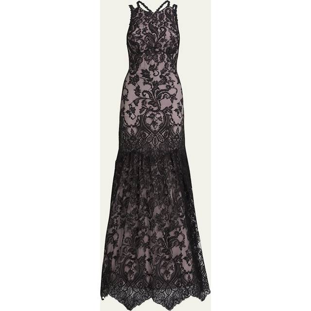 Etro, Robe En Dentelle Teinte En Fil, Femme, Noir, Taille 42