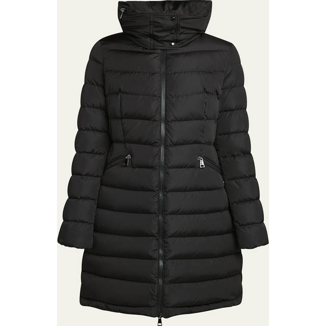 Flammette Long Puffer Coat - BLACK - 4 (X-Large)