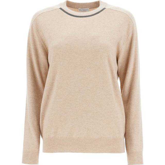 Flag Crewneck Cashmere Sweater - LUX CREAM - X-Small