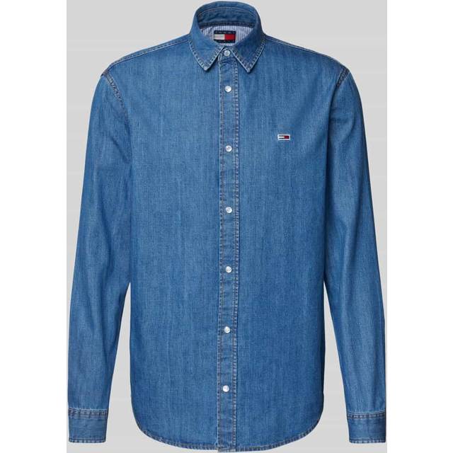 Tommy Jeans  Long sleeved Shirt RGLR FIT SHIRT MID BLUE  - EU XL - Blue - EU XL