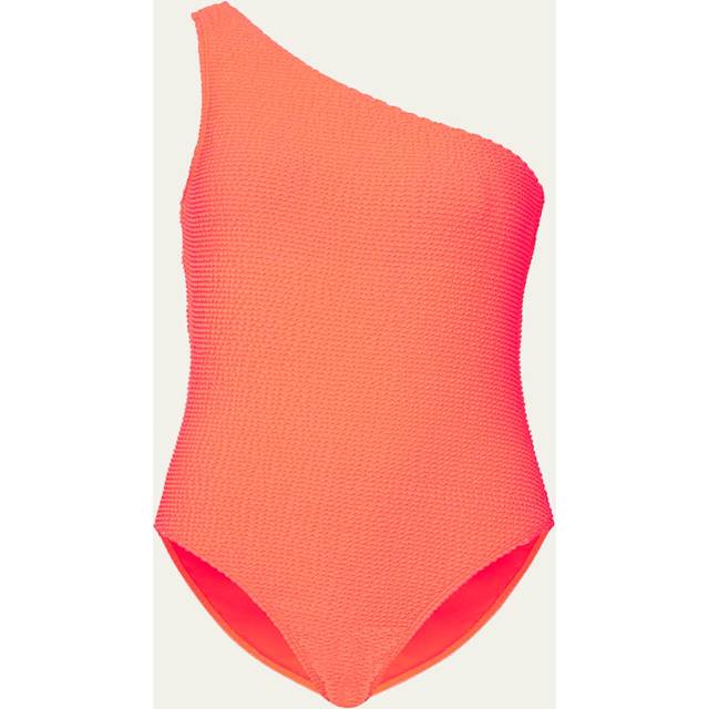 Joni One-Shoulder One-Piece Swimsuit - ORANGE - Large