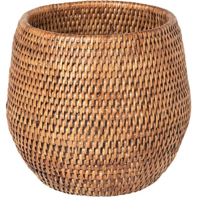 KOUBOO La Jolla Coco Rattan Bowl  Honey-Brown  Small Planter