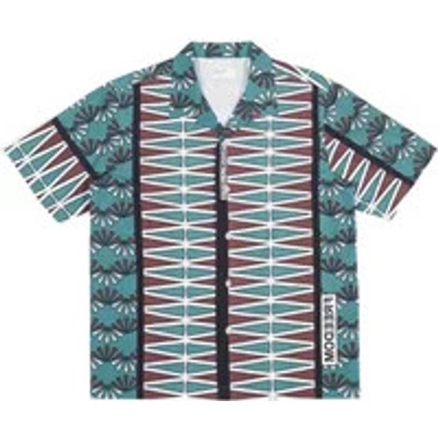 Universal Works, Casual Shirts, male, Green, S, Freedom print cotton Road Trip shirt