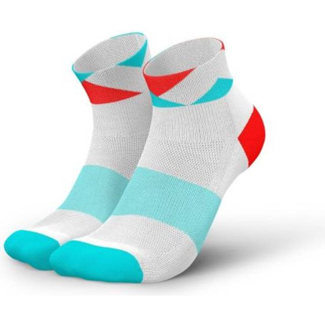 Incylence Peaks Korta Strumpor Unisex 43-46 Vit/Orange/Blå - Perfekta för Löpning och Träning