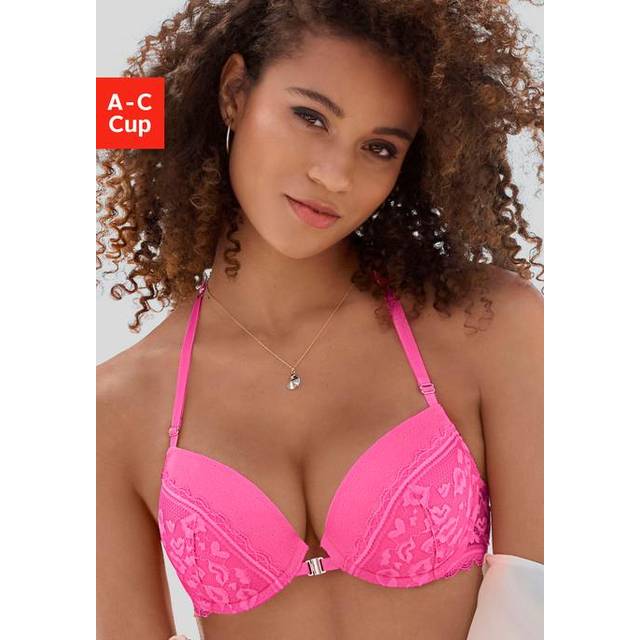 Vivance Underwired Lace Push Up Bra - Natural