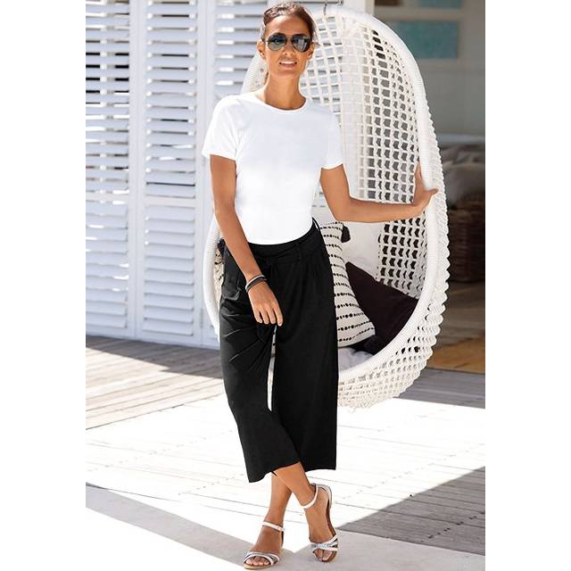 LASCANA Tie Belt Culottes - Black