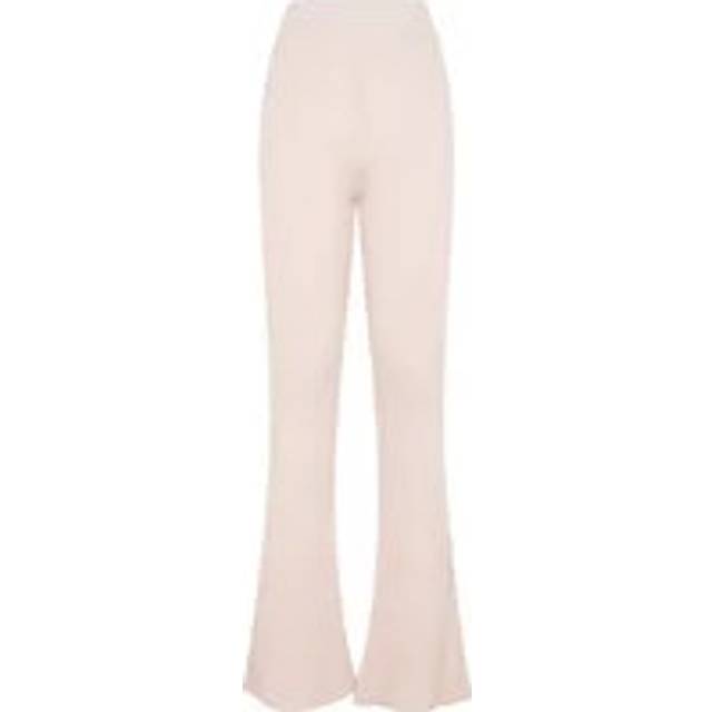 Flare Knit Rib Wool Trousers