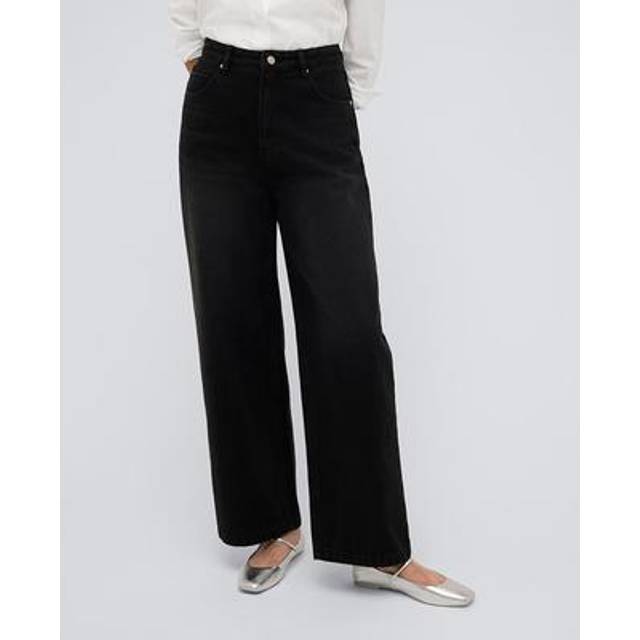 Kenneth Cole High-Rise Barrel Leg Jean