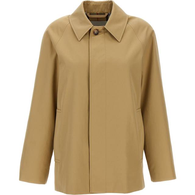 Burberry Short Gabardine Car Coat - Beige - 10