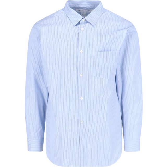 Whistles Stripe Grandad Collar Shirt, Blue/White