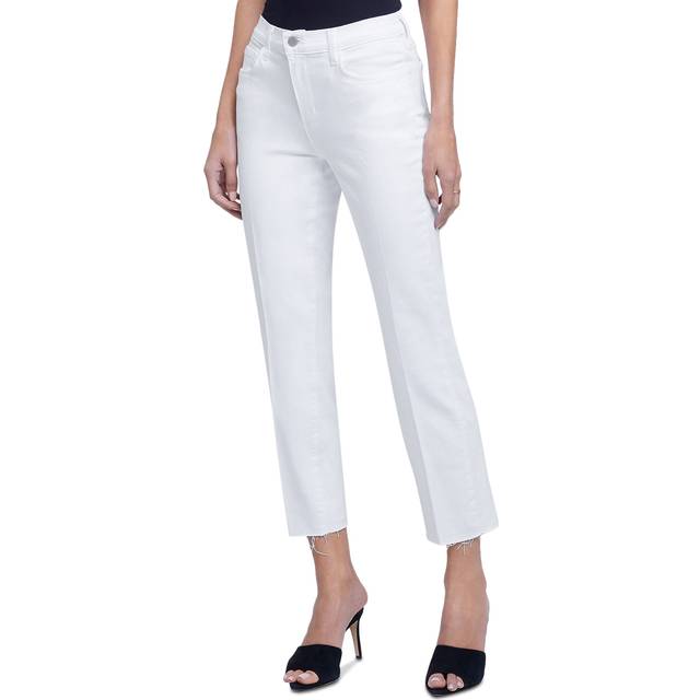 Sada Slim Straight-Leg Cropped Jeans - BLANC - 24
