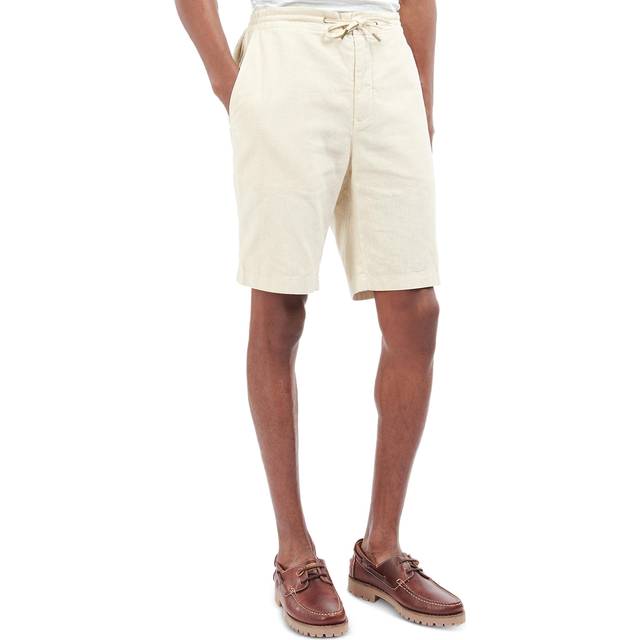 Barbour M's Linen Cotton Mix Short Light Stone (38)