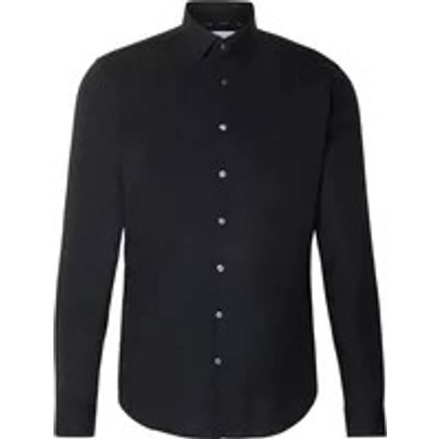 Chemise coupe regular en coton - Noir - 40