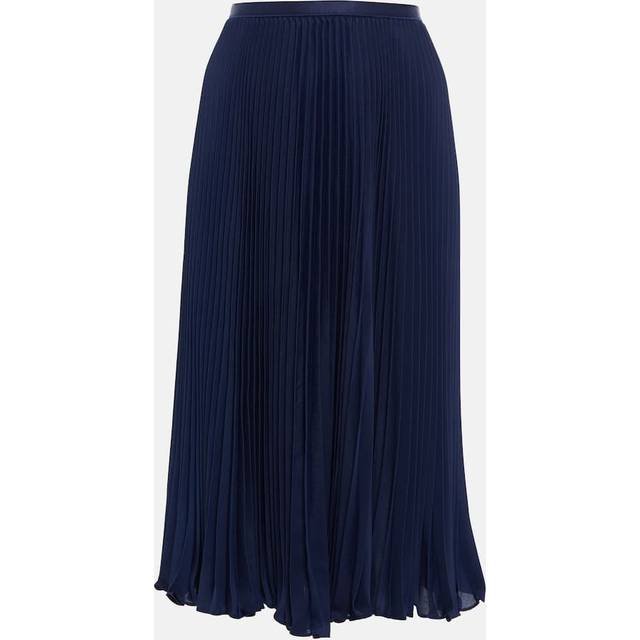 Polo Ralph Lauren, Midi Skirts, female, Blue, XL, Pleated Midi Skirt