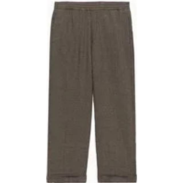 Barena Venezia, Wide Trousers, female, Brown, 3XL, Linen blend high waist trousers