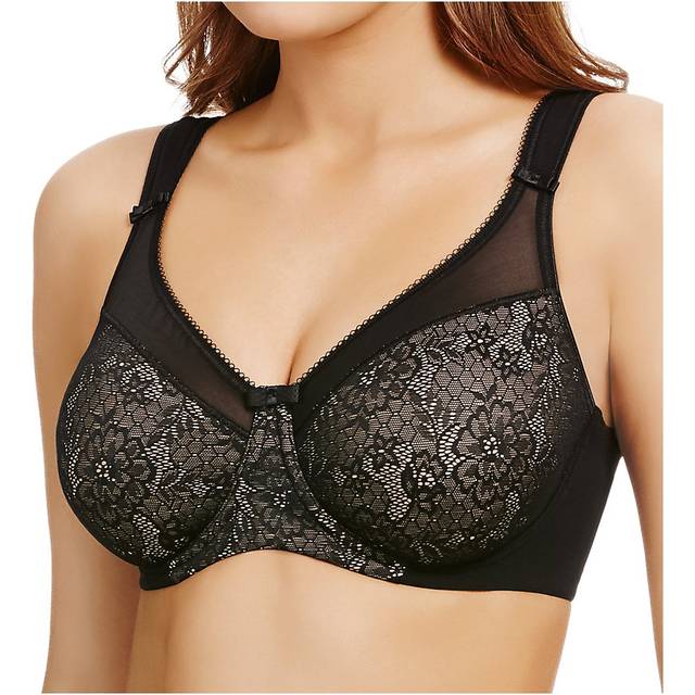 Berlei Beauty Lace Minimiser Bra Blk/Nud - Black/Nude - 34D