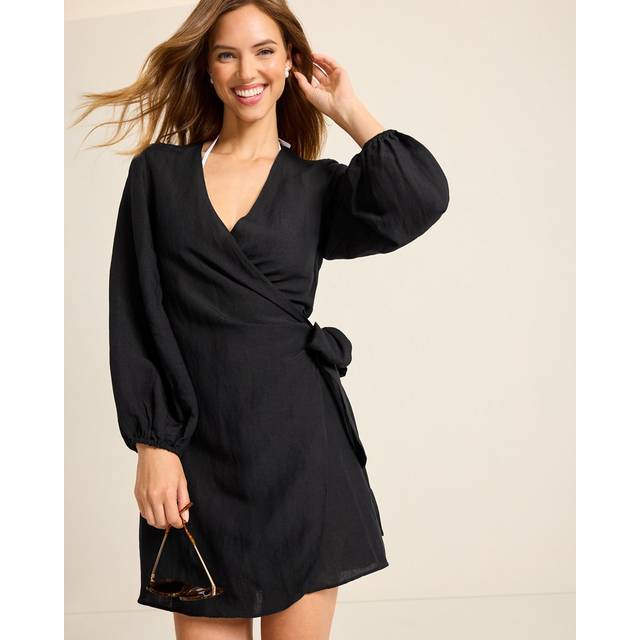 Tommy Bahama St. Lucia Linen-Blend Wrap Dress