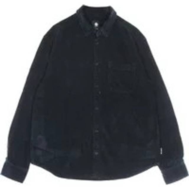 Element, Casual Shirts, male, Blue, L, Corduroy Long Sleeve Shirt Navy Blue