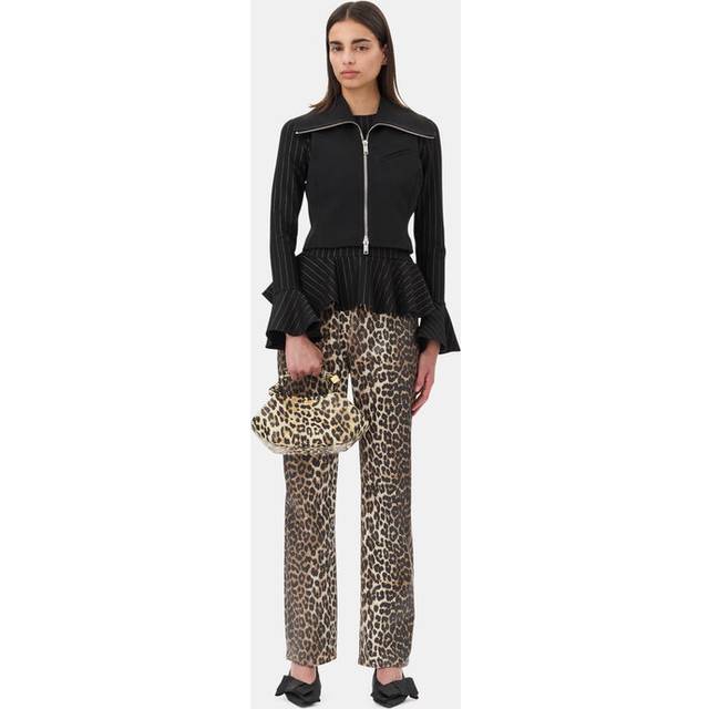 Ganni Ganni | Foil Print Denim Carri Chain | jeans Multi 28 - Leopard (28)