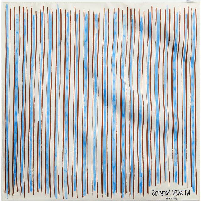 Printed Silk Stripe Foulard - Bottega Veneta