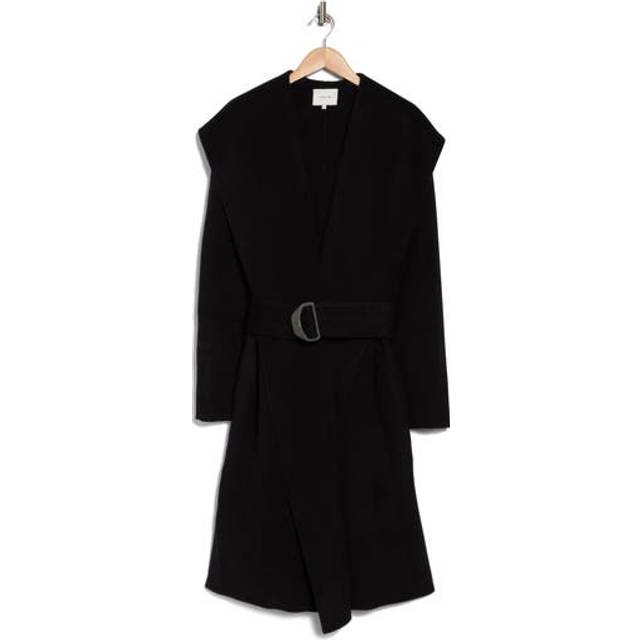 Vince Draped Hooded Wool & Cashmere-Blend Coat