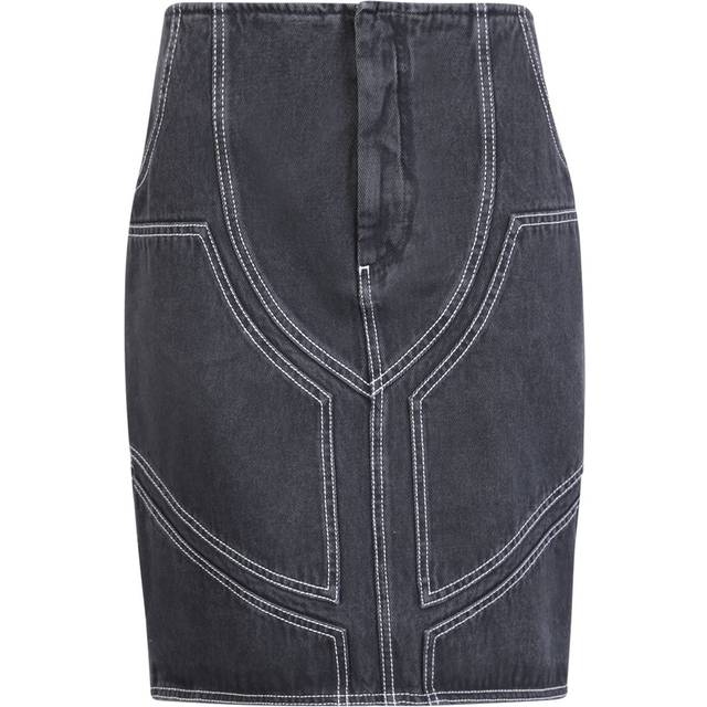High-Waisted Midi Skirt with Mesh Design size 38 (38)