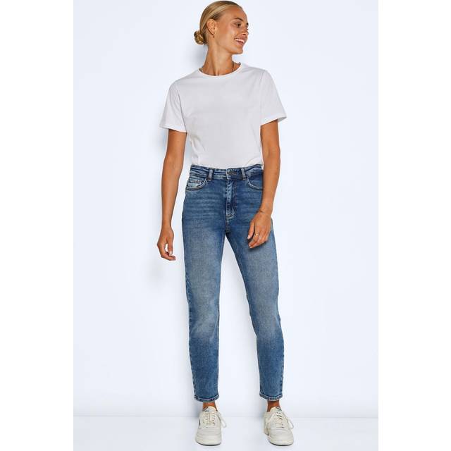 NOISY MAY Nmmoni Hw Straght Ank Jeans Az221Db Noos |Blå |27 x 34