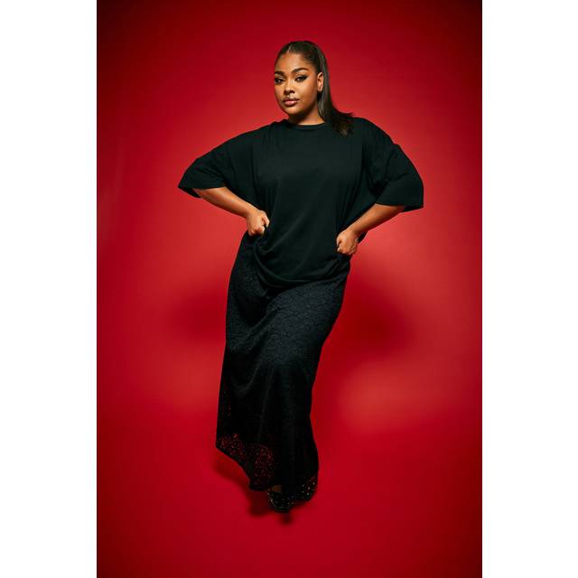 Limited Collection Curve Black Lace Maxi Skirt, Women's Curve & Plus Size, Limited Collection - 24